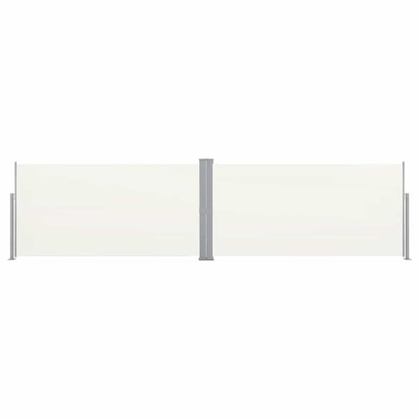 Infällbar skärm 160x600 cm gräddvit