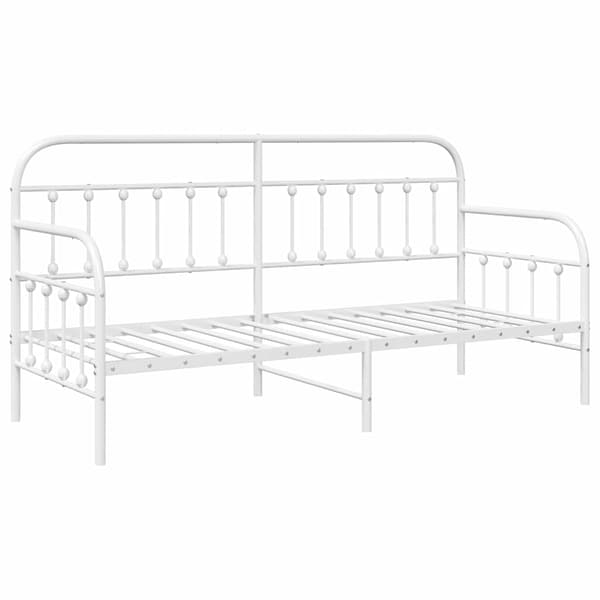 Dagbäddram Vit 80 x 200 cm Pulverlackerat stål
