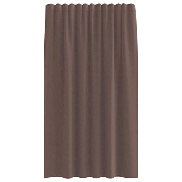 Voile gardiner med fliktopp 2 st brun