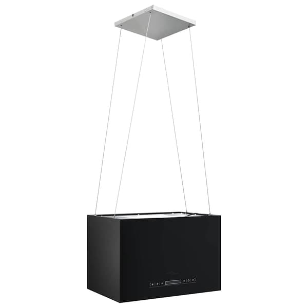 Hängande köksfläkt touchsensor LCD 55 cm pulverlackerat stål