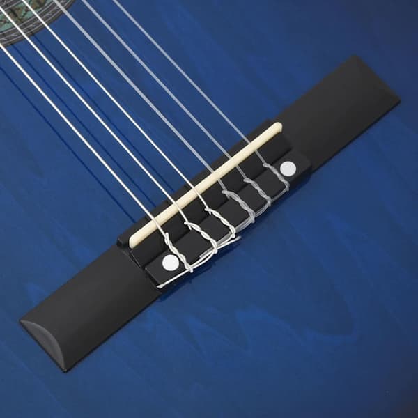 Gitarr western 12 delar med EQ-pedal och 6 strängar blå
