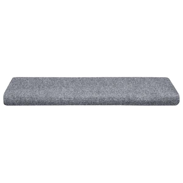 Trappmattor självhäftande 30 st 65x21x4 cm ljusgrå rektangulär kant