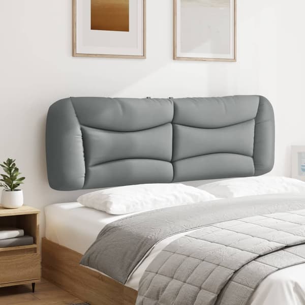 Headboard Cushion "Hvar" Light Grey 160 cm Fabric