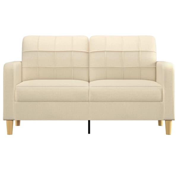 2-sitssoffa gräddvit 140 cm tyg