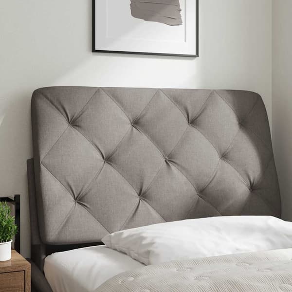 Headboard Cushion Taupe 90 cm Fabric