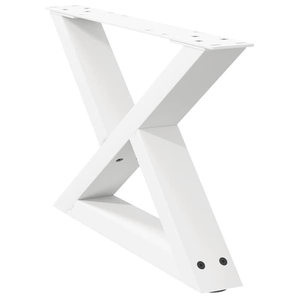 Soffbordsben 2 st vita 60x(30-31,3) cm stål