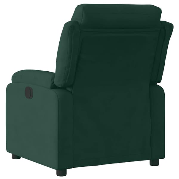Reclinerfåtölj mörkgrön sammet