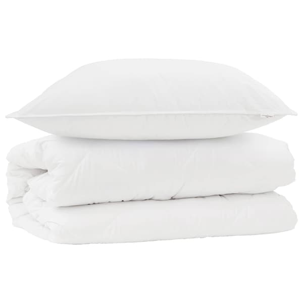 Täckeset med kudde 2 pcs Vit Mikrofiber