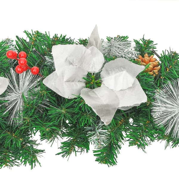 Julbåge med LED grön 90 cm PVC