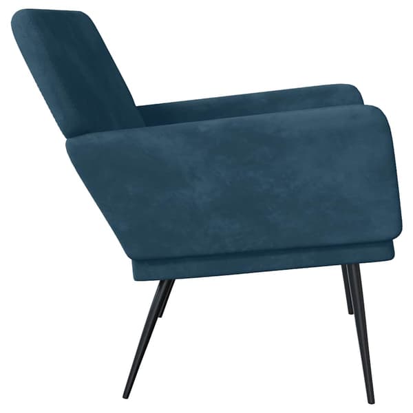 Bänk blå 108x79x79 cm sammet