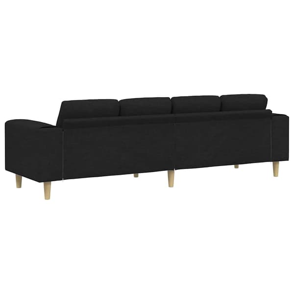 Vardagsrumsoffa Svart 250 x 77 x 76 cm Polyester