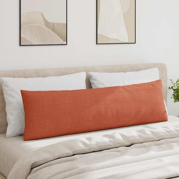Sofakuddar 2 pcs Röd orange 145 x 40 cm Kordread tyg
