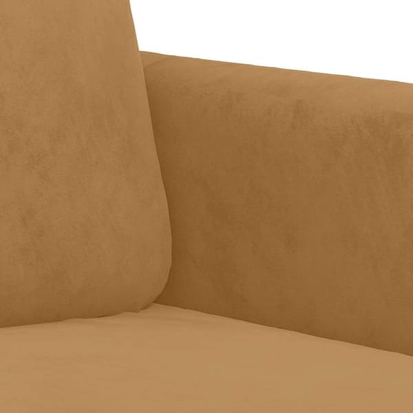 3-sitssoffa brun 180 cm sammet