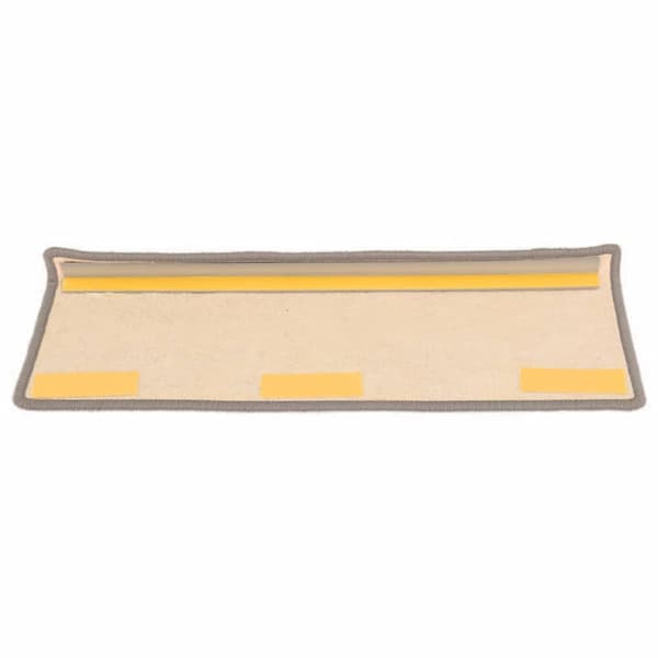 Trappmattor 15 st 65x21x4 cm mörkbeige rektangulär kant