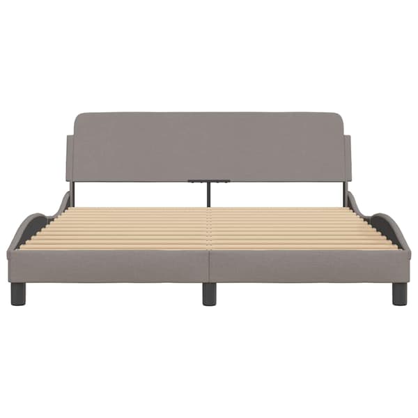 Bed Frame "Dover" Taupe 160x200 cm Fabric