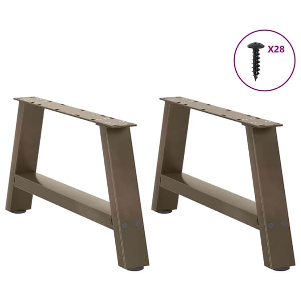 Soffbordsben A-formade 2 st 70x(30-31) cm stål