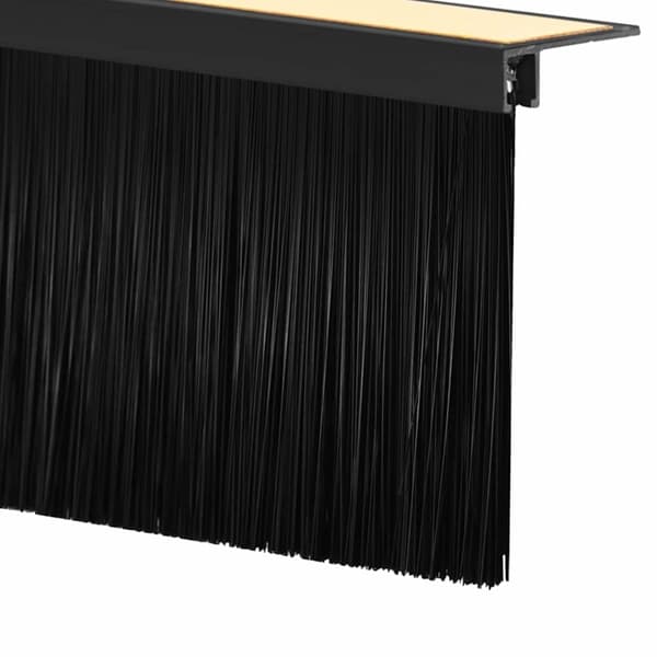 Självhäftande dörrborstlist 2 pcs Svart 100 cm