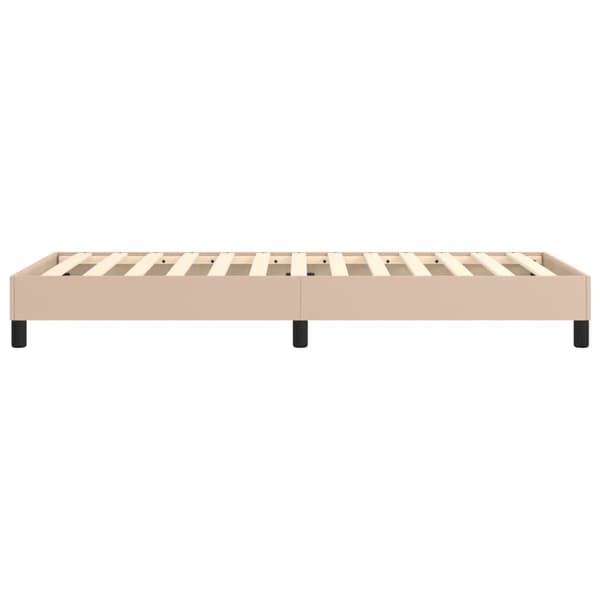 Boxspring-sängram cappuccino 100x200 cm konstläder