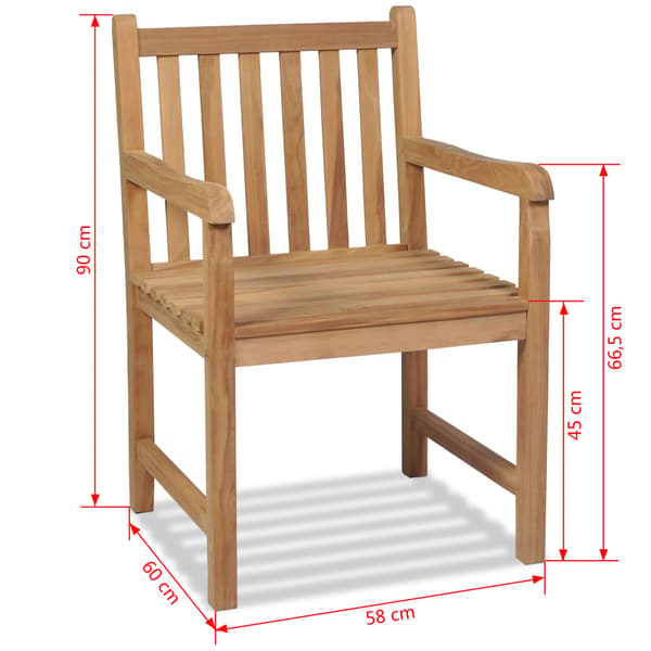Trädgårdsstolar 2 st massiv teak