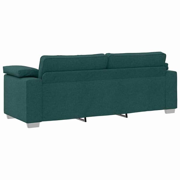 3-Sits soffa Mörkgrön 220 cm tyg