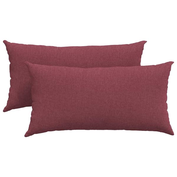 Sofakuddar 2 pcs Vinröd 80 x 40 cm tyg