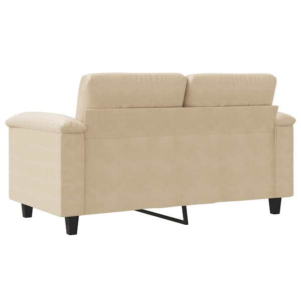 2-sitssoffa gräddvit 120 cm mikrofibertyg