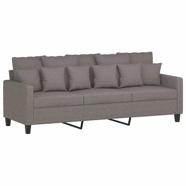 3-sitssoffa taupe 180 cm tyg