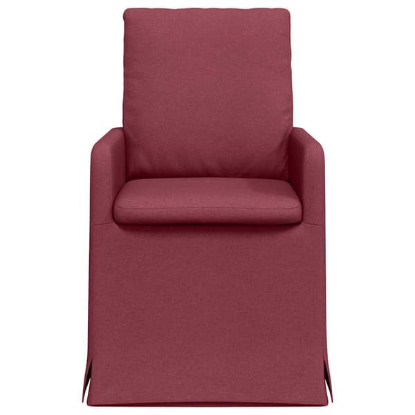 Matstolar 2 pcs Vinröd 57 x 67 x 98 cm tyg