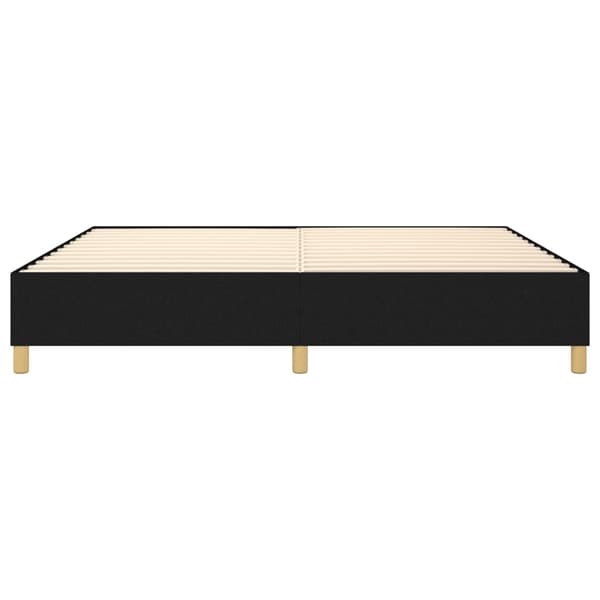 Boxspring-sängram svart 140x200 cm tyg