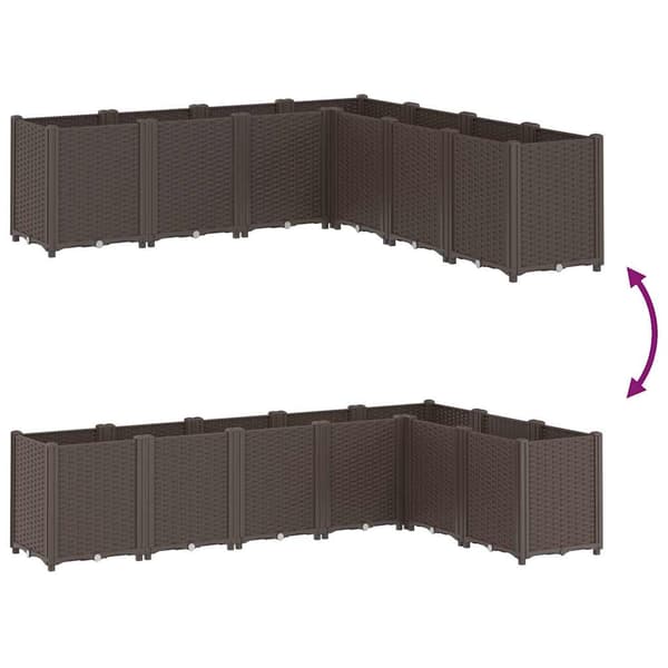 Odlingslåda brun 160x160x53 cm PP