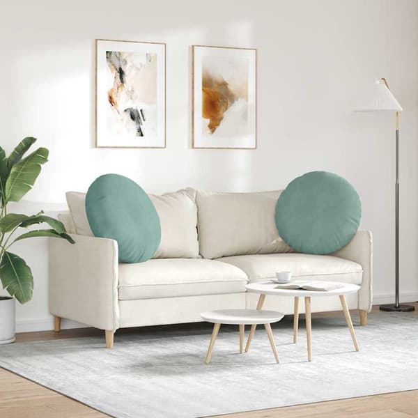 Sittkuddar 2 pcs Havgrön Ø60 x 21 cm Sammet