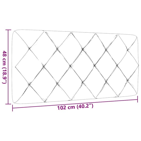 Headboard Cushion Light Grey 100 cm Fabric