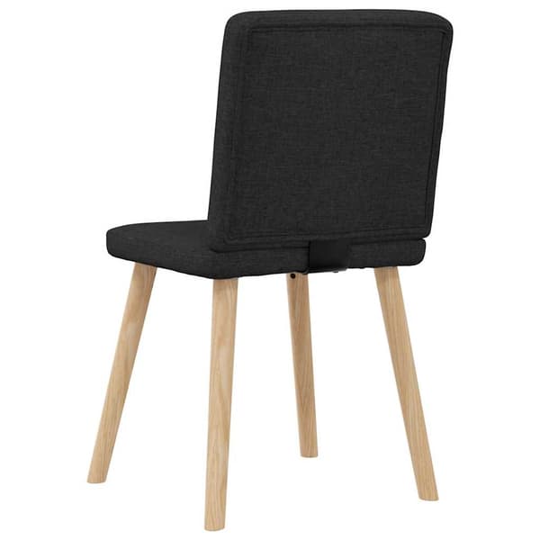 Matstolar 4 st svart tyg