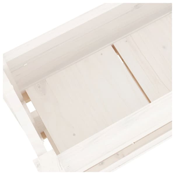 Odlingslåda vit 77x25x66 cm massiv furu