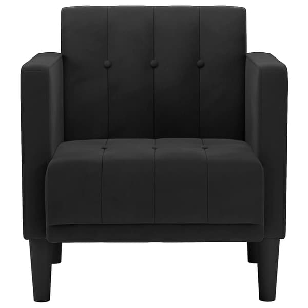 Soffstol med armstöd svart 53 cm sammet