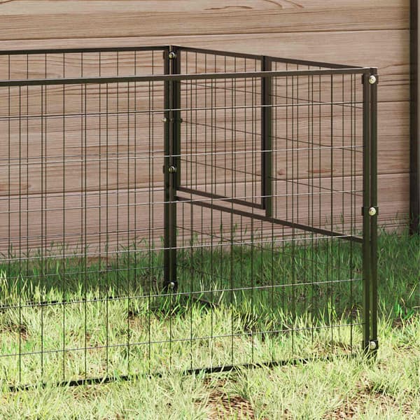 Hundgård svart 5 m² stål