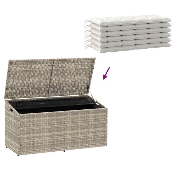 Dynbox ljusgrå 110x50x58 cm konstrotting