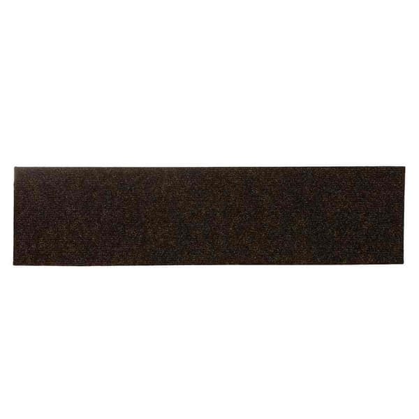 Trappmattor självhäftande 15 st 76x20 cm bruna rektangulära