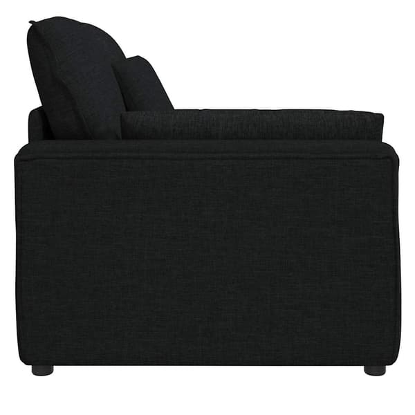 Modulär soffa armstödsändmodul med dynor svart 100 cm