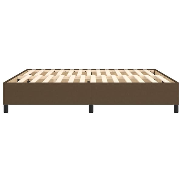 Boxspring-sängram mörkbrun 180x200 cm tyg