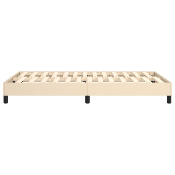 Boxspring-sängram gräddvit 120x200 cm tyg