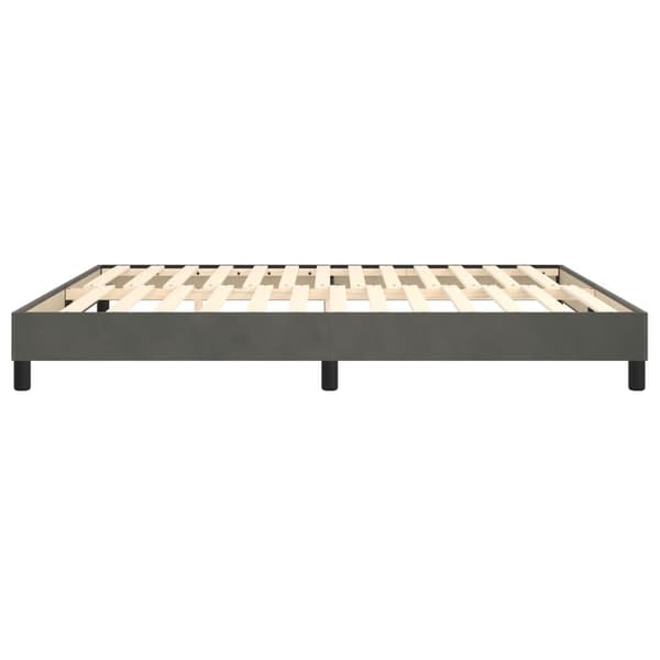 Boxspring-sängram mörkgrå 180x200 cm sammet