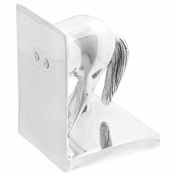 Bokstöd 2 pcs Silver 11 x 14 x 25 cm Aluminium
