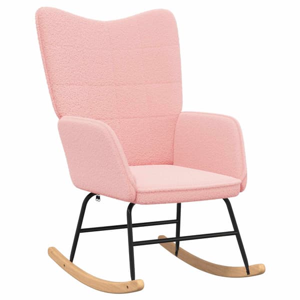 Gungstol Rosa Sherpa tyg