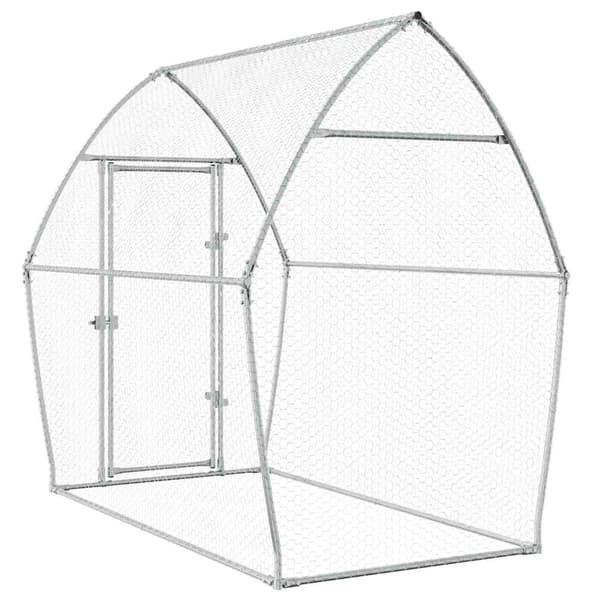 Hönsbur silver 200x105x182 cm galvaniserat stål
