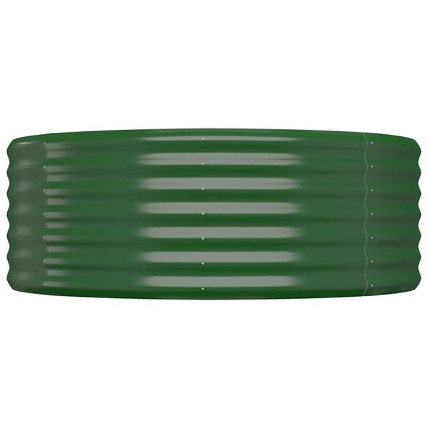 Odlingslåda galvaniserat stål 100x100x36 cm grön