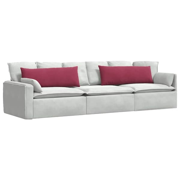 Sofakuddar 2 pcs Vinröd 120 x 40 cm Kordread tyg