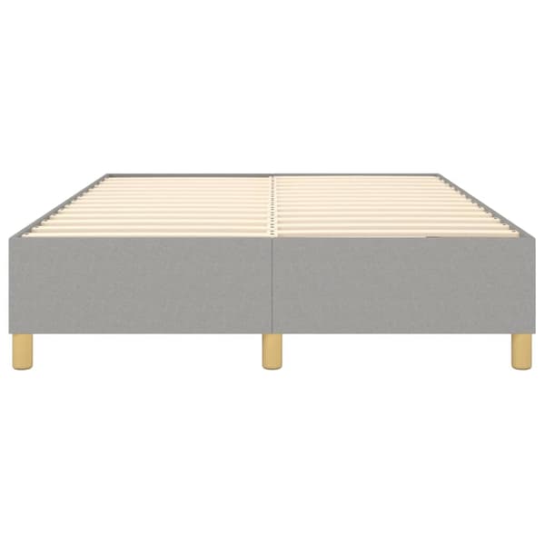 Boxspring-sängram ljusgrå 140x200 cm tyg