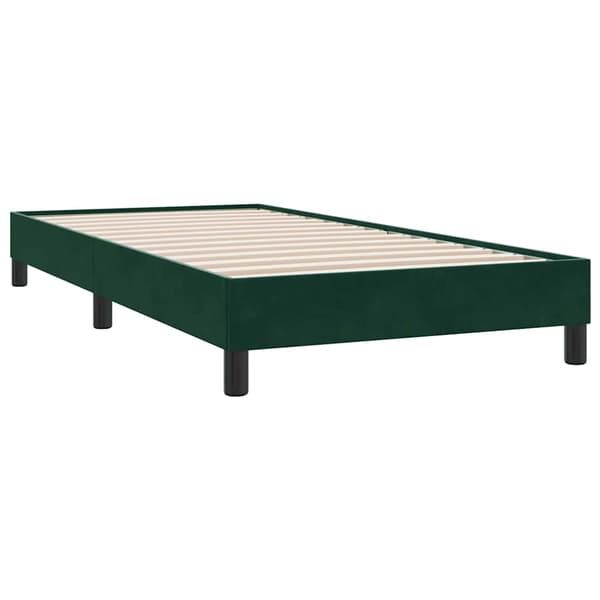 Sängram utan madrass mörkgrön 80x210 cm sammet