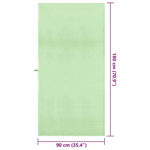 Sporthanddukar 2 pcs Grön 180 x 90 cm Polyester och polyamid